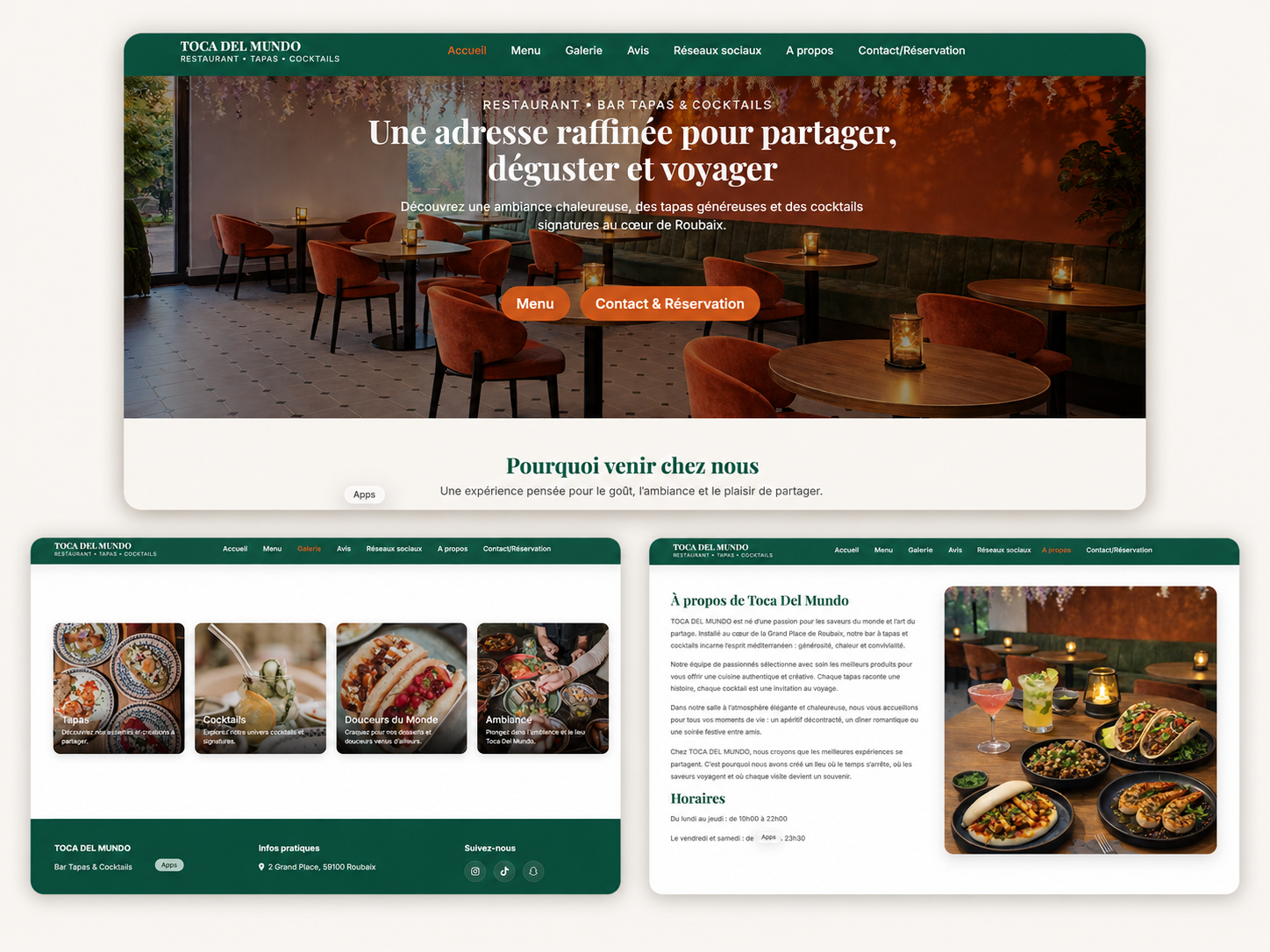 Site vitrine moderne